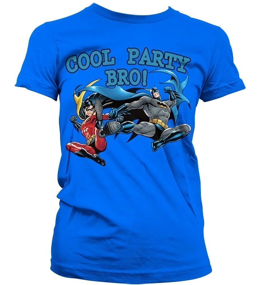 Batman Cool Party Bro! Girly T-Shirt Damen Blau - Damen