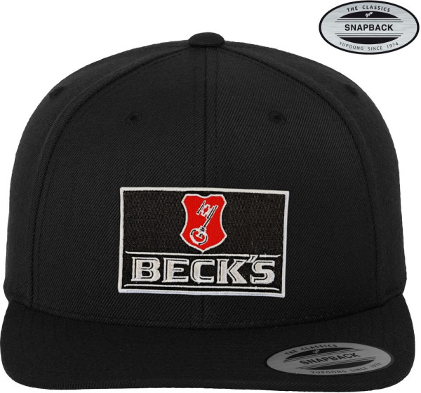 Beck's Beer Patch Premium Snapback Cap Black