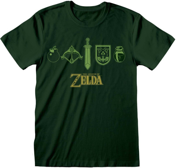 The Legend of Zelda Icons T-Shirt Green