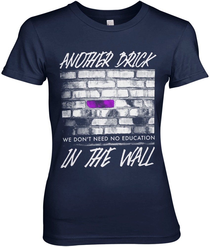 Pink Floyd Another Brick In The Wall Girly Tee Damen T-Shirt Blau - Damen