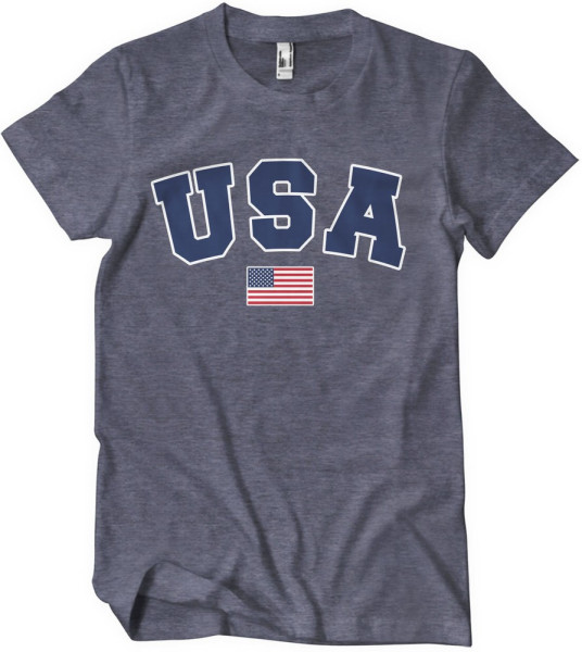 USA Varsity T-Shirt Navy-Heather