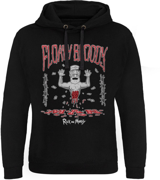 Rick And Morty Floaty Bloody Man Epic Hoodie Black