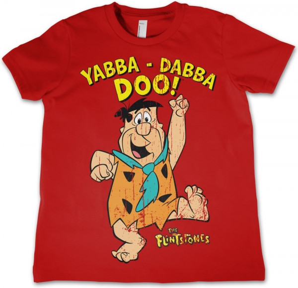 The Flintstones Yabba-Dabba-Doo Kids T-Shirt Kinder Red