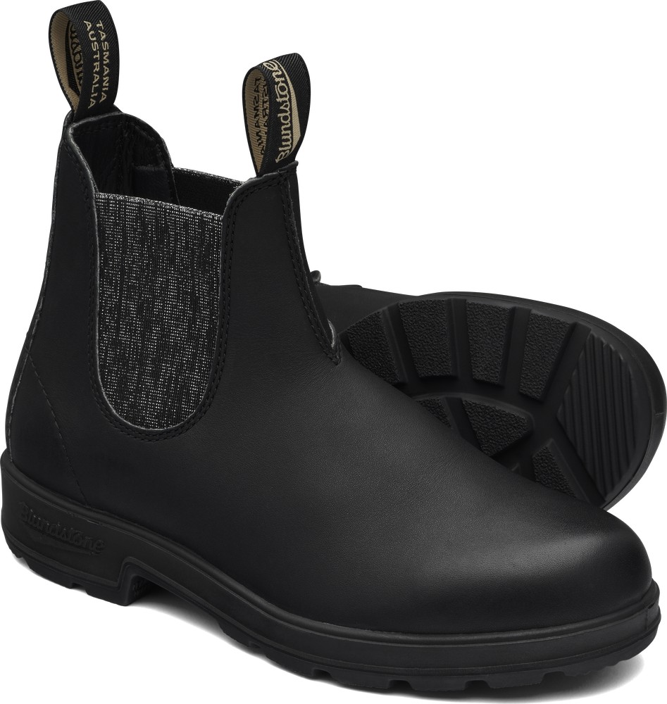 Blundstone Stiefel Boots #2032 Voltan Schwarz Leather with Silver Glitter Elastic (500 Series) - Herren / Unisex