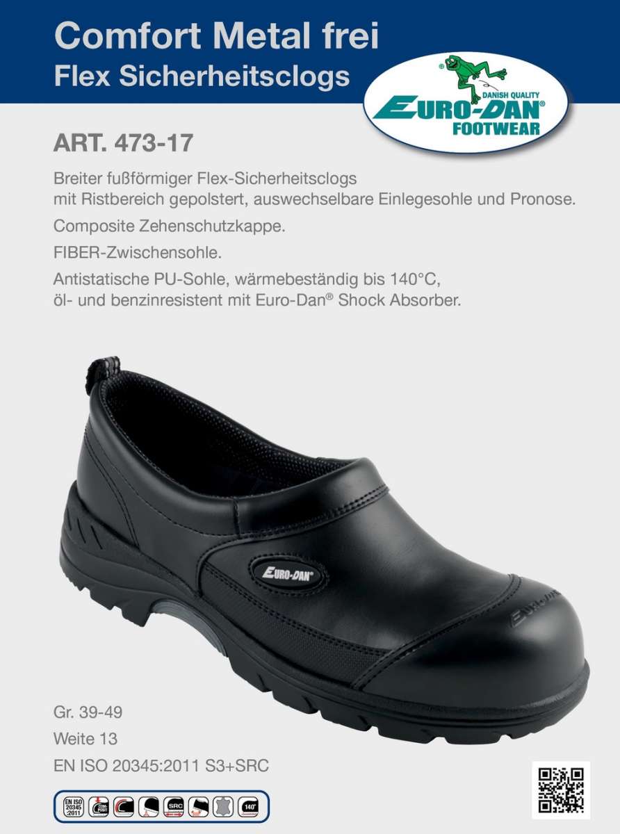 Euro-Dan 471-01 Flex Sicherheitsclogs, geschlossen Weite 13 | Berufsschuhe | Schuhe | Workwear Euro-Dan 471-01 Flex Sicherheitsclogs, geschlossen Weite 13 | Berufsschuhe | Schuhe | Workwear