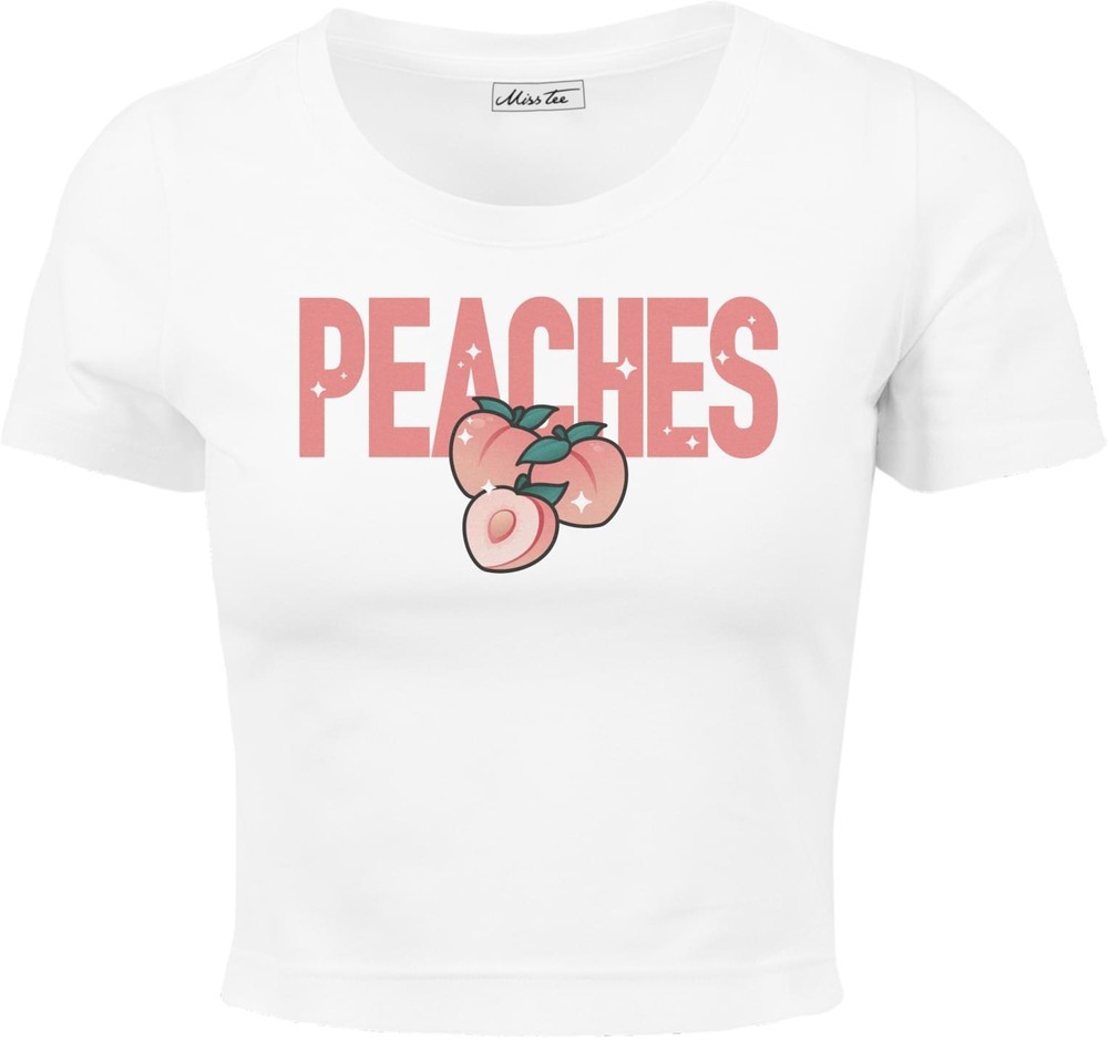 Miss Tee Damen T-Shirt Peaches Cropped Tee - Damen