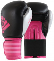 adidas Hybrid 100 Dynamic Fit (Kick)Boxhandschuhe Schwarz/Pink
