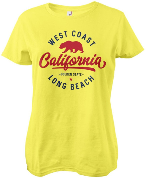 West Coast California Girly Tee Damen T-Shirt Yellow
