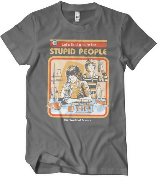 Steven Rhodes Cure For Stupid People T-Shirt Darkgrey