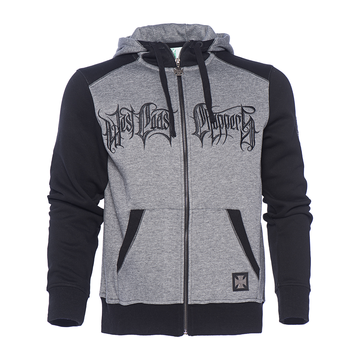 WCC West Coast Choppers Hoodie OG Cross Hoody Zip Grau - Herren / Unisex