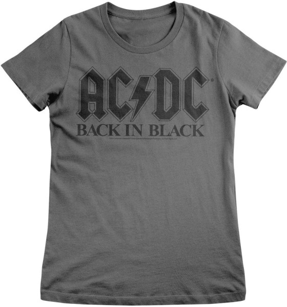 AC/DC Damen Back In Black Girly Tee PS-5-ACDC004-H91-9