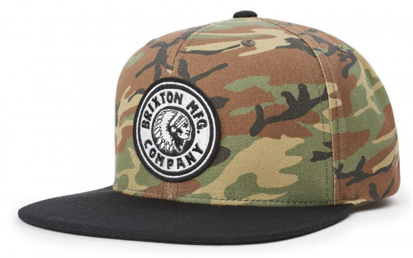 Brixton Cap Rival Snapback Woodland Camo/Black