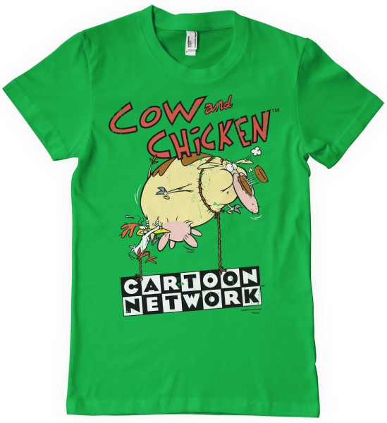 Cow And Chicken Balloon T-Shirt Green