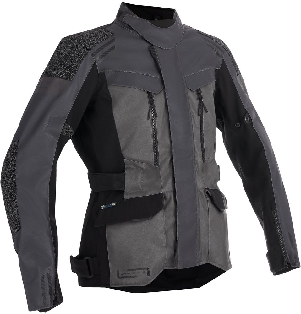 Lindstrands Motorrad Jacke Textile Jacke Storbo W Graphite Dark Grau Schwarz 720-25050197 - Herren / Unisex