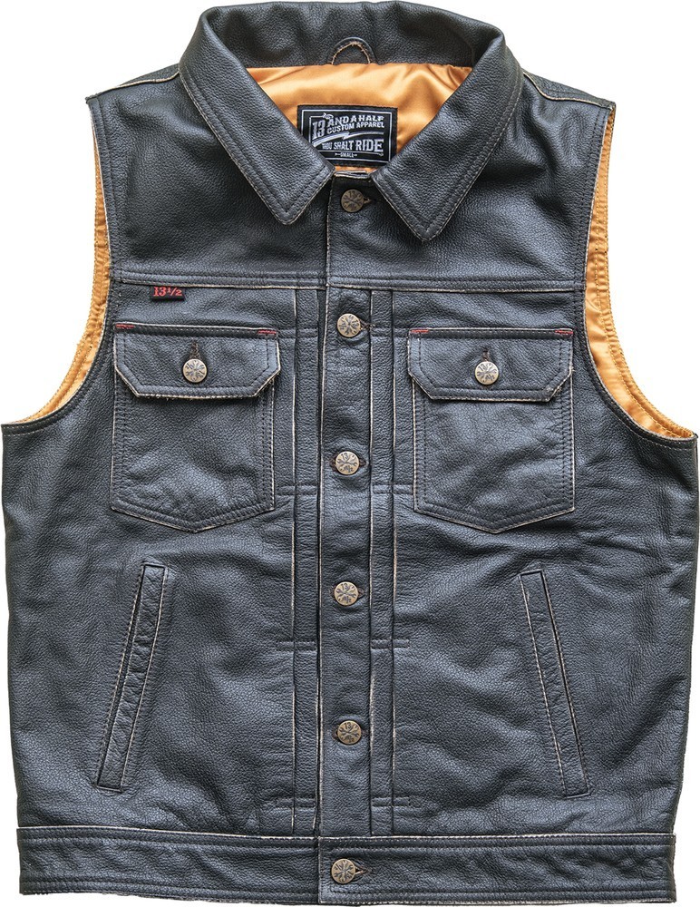 13 1/2 Motorrad-Weste Blood Moon Leather Vest - Herren / Unisex