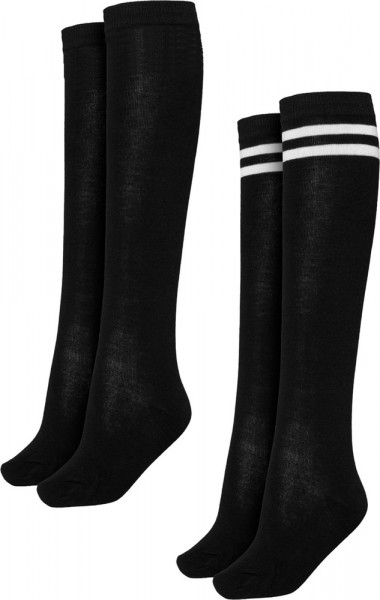 Urban Classics Damen Socken Ladies College Socks 2-Pack Black