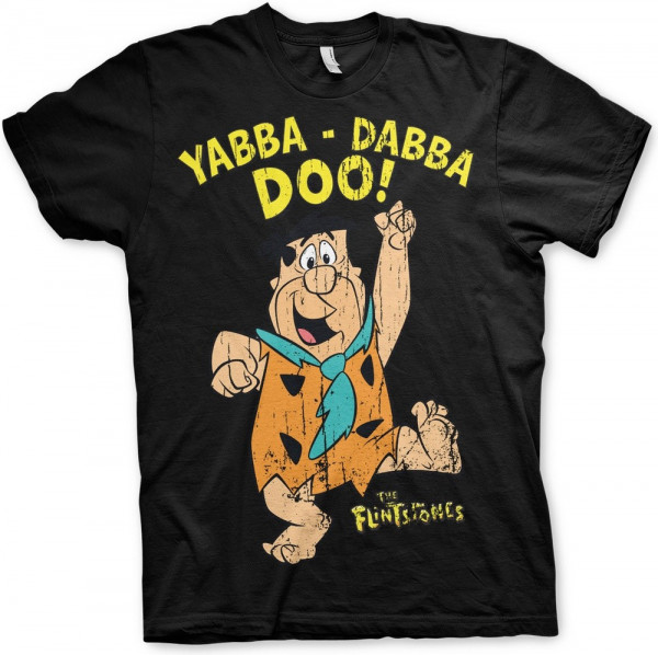 The Flintstones Yabba-Dabba-Doo T-Shirt Black