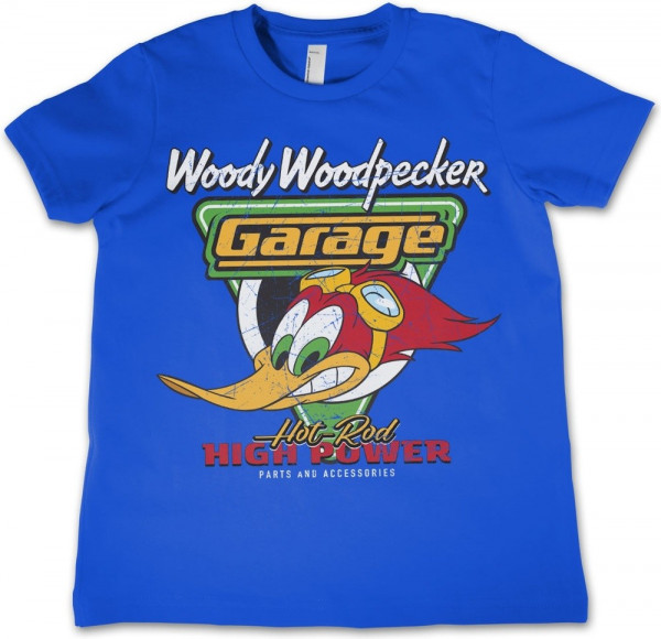 Woody Woodpecker Garage Kids Tee Kinder T-Shirt Blue