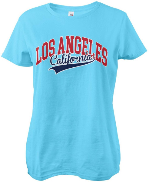 Hybris Los Angeles California Girly Tee Damen T-Shirt Skyblue