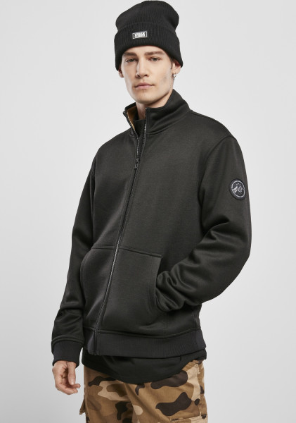 Urban Classics Jacket Teddy Bonded Zip Jacket Charcoal