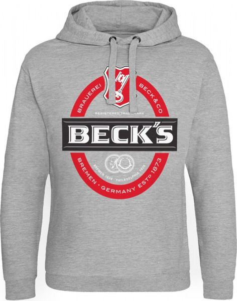 Beck's Label Logo Epic Hoodie Heather-Grey