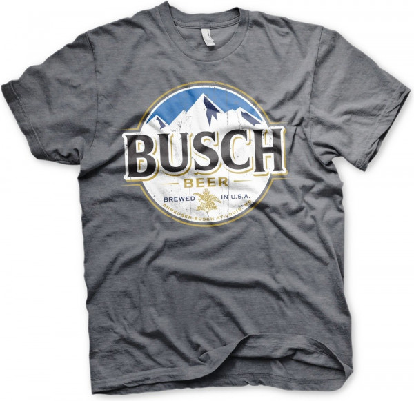 Busch Beer Vintage Label T-Shirt Dark-Heather