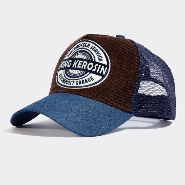 King Kerosin Trucker Cap mit Cord-Front 280316 Dunkelbraun