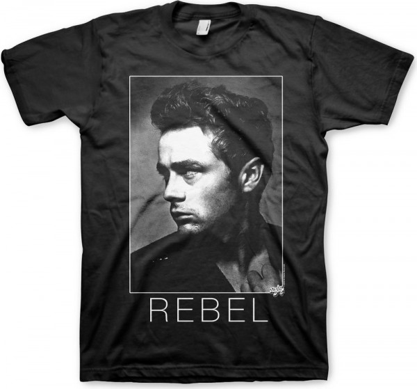 James Dean BW Rebel T-Shirt Black