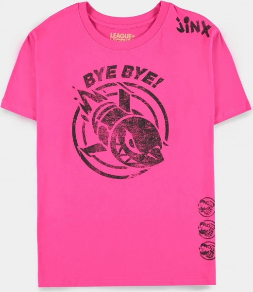 League Of Legends - Jinx Women's Short Sleeved T-shirt Pink