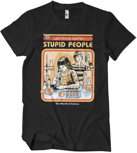 Steven Rhodes Cure For Stupid People T-Shirt Black