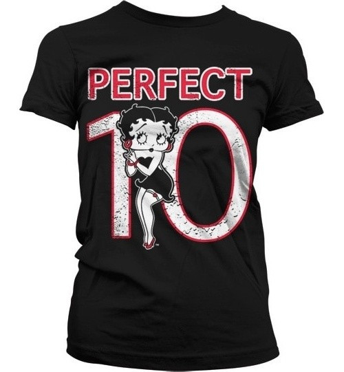 Betty Boop Perfect 10 Girly T-Shirt Damen Black