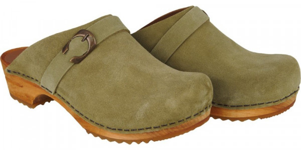 Sanita Clogs Damen Clog offen Wood-Hedi Open Green