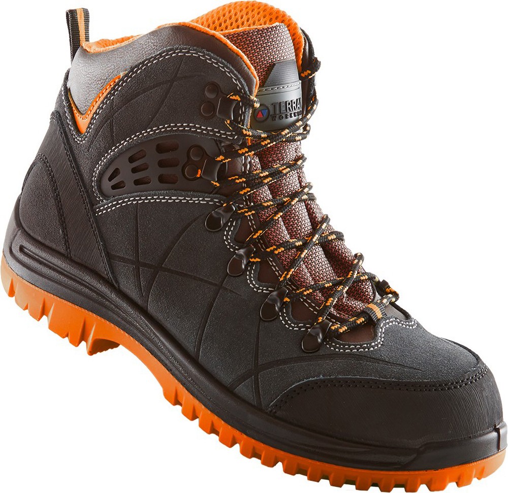 Terrax Workwear Sicherheitsstiefel Grau/Orange - Herren / Unisex