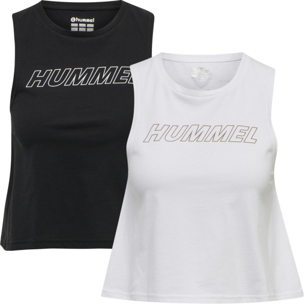 Hummel Damen Tanktop Hmlte Cali 2-Pack Crop Cot Tanktop