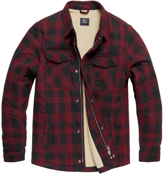 Vintage Industries Holzfällerjacke Craft Heavyweight Sherpa Red Check