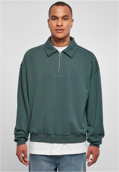Urban Classics Sweatshirt Shirt Collar Crew Bottlegreen