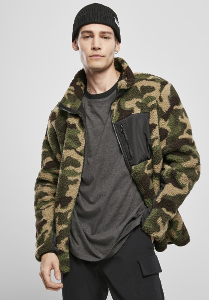 Urban Classics Jacke Sherpa Jacket Wood Camouflage