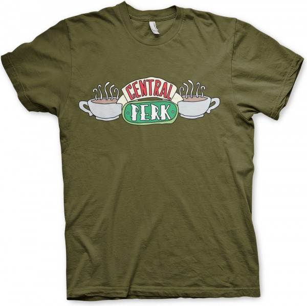 Friends Central Perk T-Shirt Olive