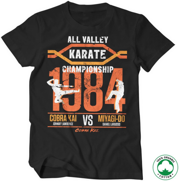 Cobra Kai All Valley Karate Championship Organic T-Shirt Black