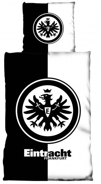 Eintracht Frankfurt Bettwäsche Kontrast Fussball 1. Bundesliga Black