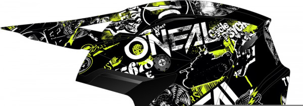 O'Neal Kinder Crosshelm 2-Serie Junior Attack Black/Yellow Fluo