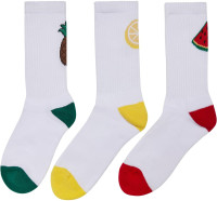 Mister Tee Socken Fancy Fruit Socks 3-Pack White/Multicolor