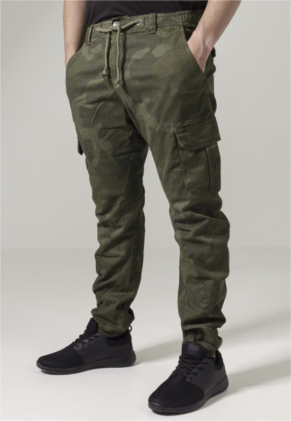 Urban Classics Trousers Camo Cargo Jogging Pants Olive Camouflage