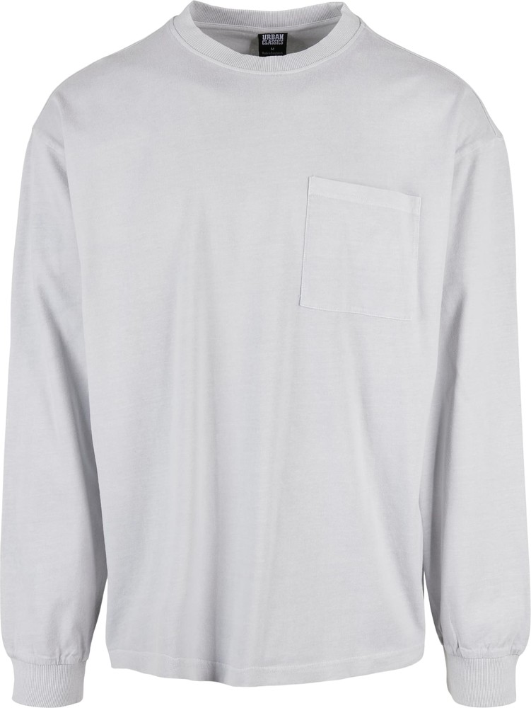 Urban Classics Pigment Dyed Pocket Longsleeve Lightasphalt - Herren / Unisex