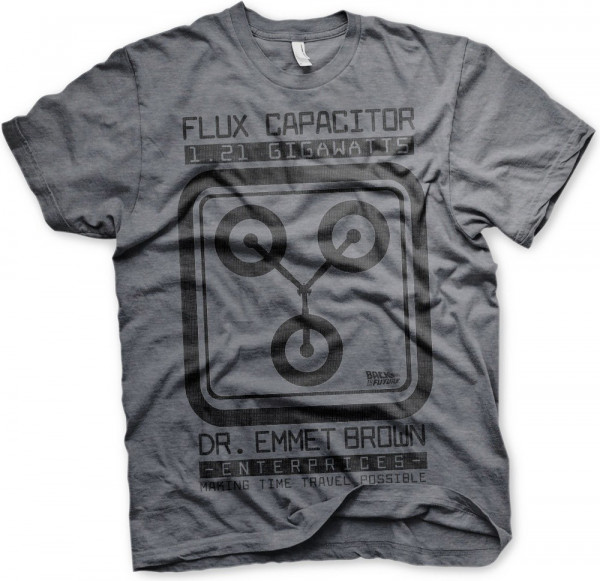 Back to the Future Flux Capacitor T-Shirt Dark-Heather