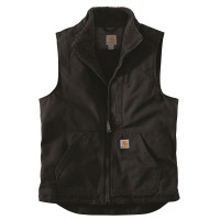 Carhartt Weste Washed Duck Lined Mock Neck Vest Black