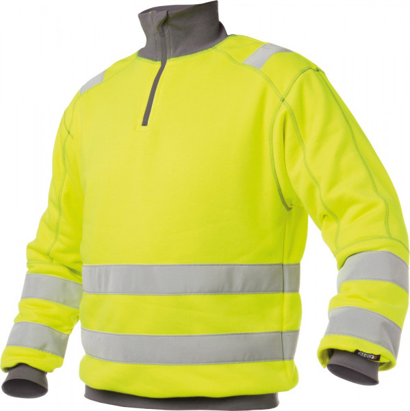 Dassy Warnschutz Sweatshirt Denver PESCO84 Neongelb/Zementgrau