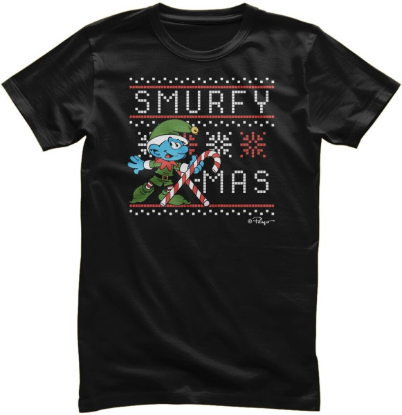 Die Schlümpfe T-Shirt Smurfy X-Mas RB-1-SMF009