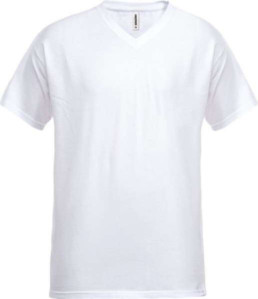 Fristads Kurzarm T-Shirt Acode T-Shirt mit V-Ausschnitt 1913 BSJ Weiß