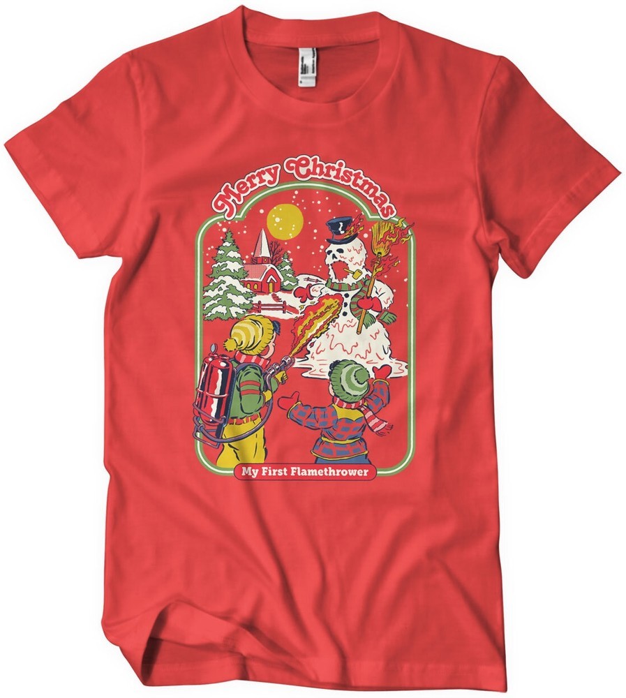 Steven Rhodes My First Flamethrower T-Shirt Rot - Herren / Unisex